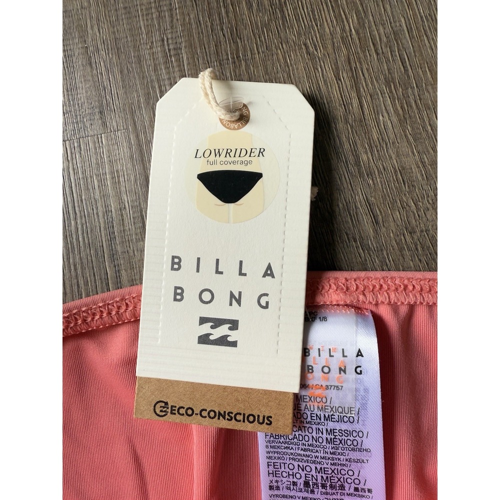Billabong Women's Lowrider Bikini Bottom Pink Size L Swimwear Surf Beachwear - Picture 3 of 4